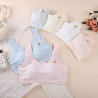 [Y D]🔥พร้อมส่ง🔥เสื้อชั้นในเด็กผู้หญิงคุณภาพสูง ผ้าไหมน้ำแข็งผ้าเย็นผ้านิ่มใส่สบาย ฟองน้ำเย็บติด#332