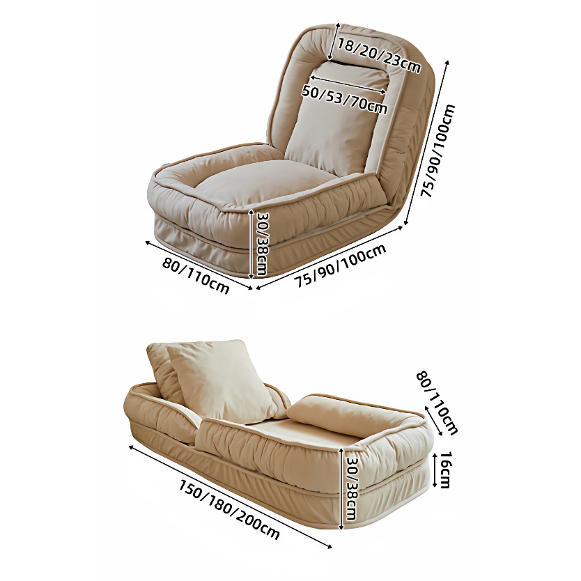 BAIERDI MALL เก้าอี้บีนแบ็ก เหมาะสำหรับนอนหรือเอนกาย เสื่อทาทามิคู่ โซฟาเดี่ยว เตียงคน สุนัขขนาดใหญ่