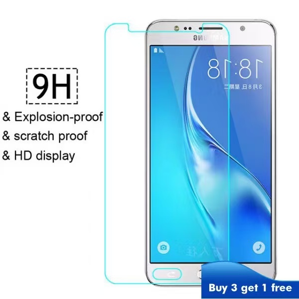 ฟิล์มกระจกนิรภัย 9D สำหรับ Samsung J7 J7pro J710 J7Core J7plus J7prime ฟิล์มกันรอยกันแตก ขอบดำ