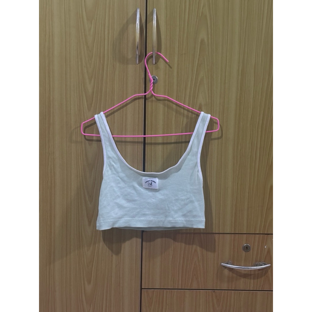USED H&M Green Crop Bra