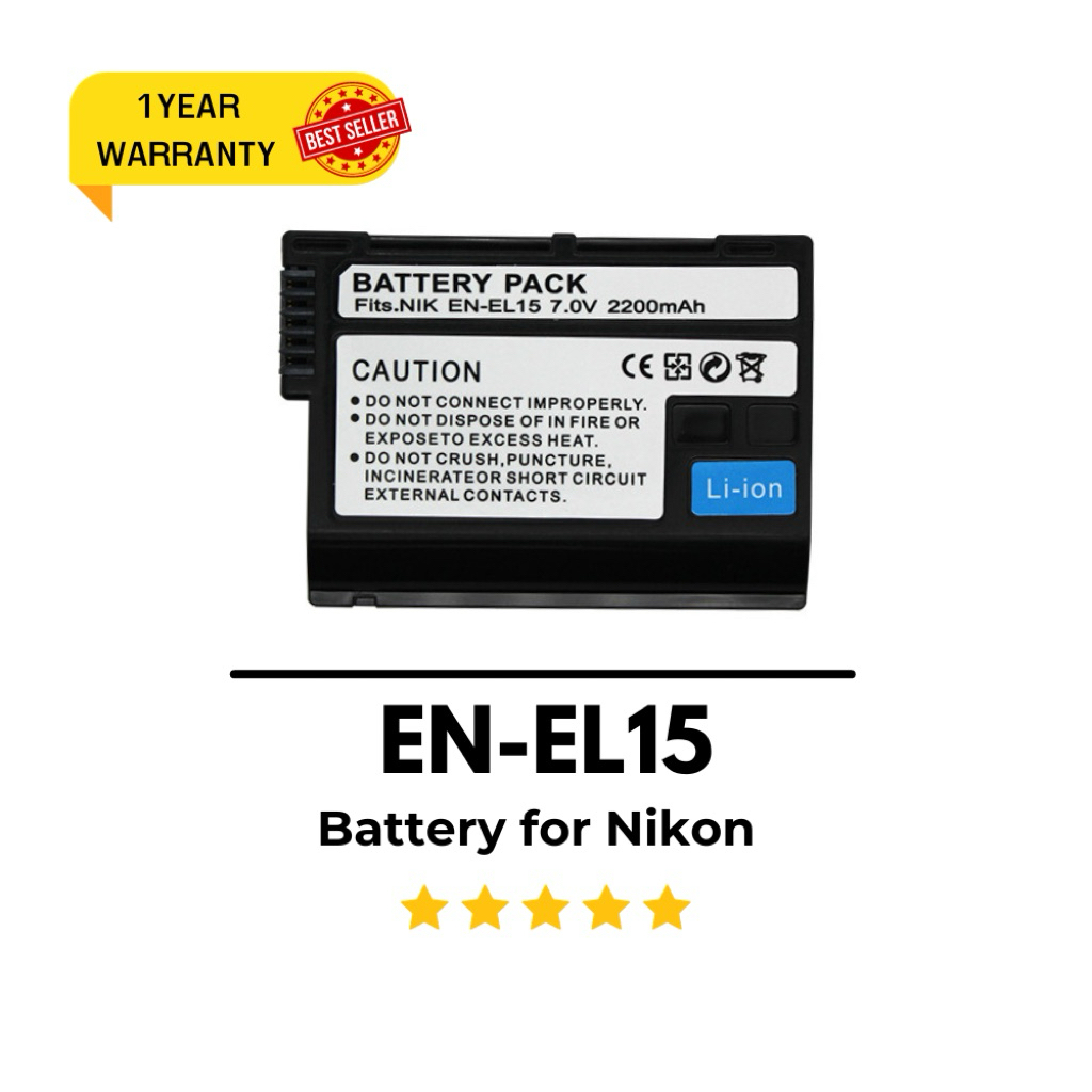 EN-EL15 Battery for Nikon D7000,D7100,D7200,D600,D610,D750,D800