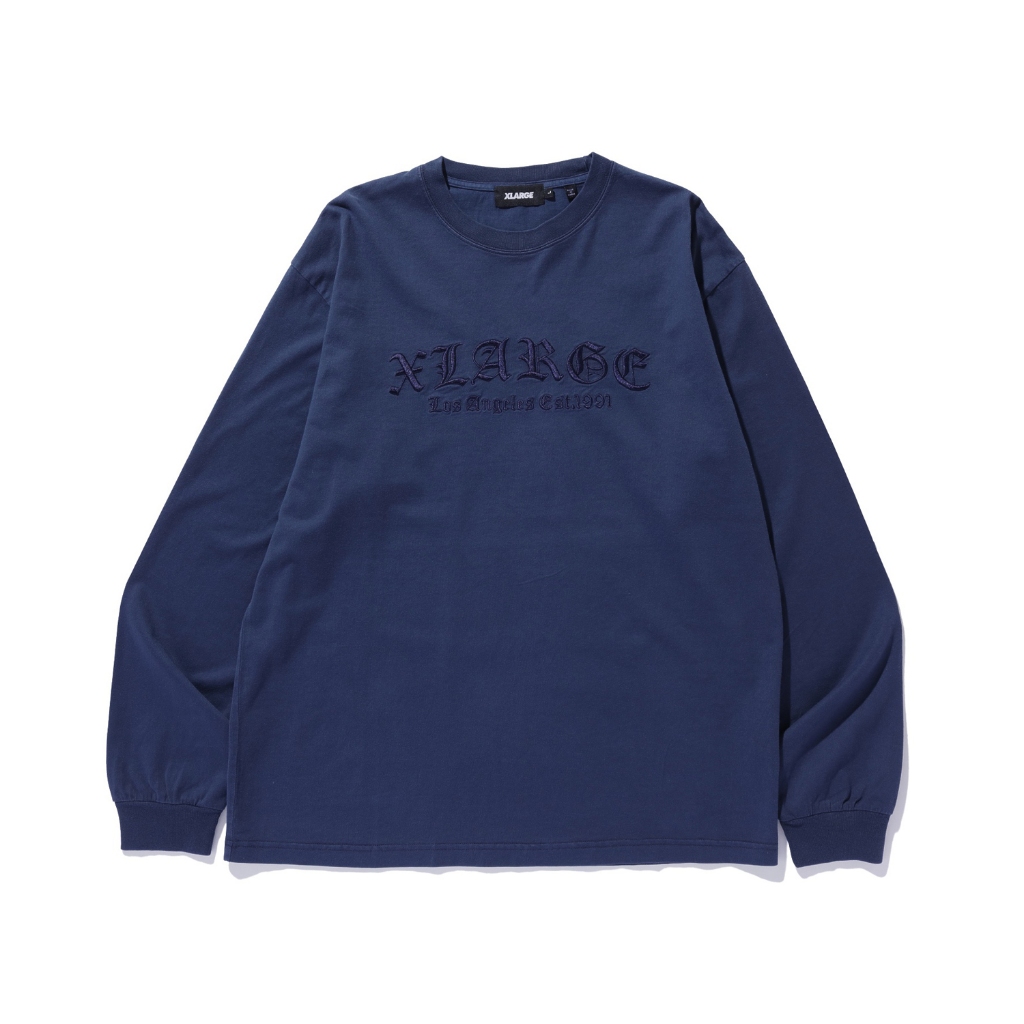 เสื้อยืดแขนยาว XLARGE รุ่น Pigment Dyed Old English Logo L/S Tee