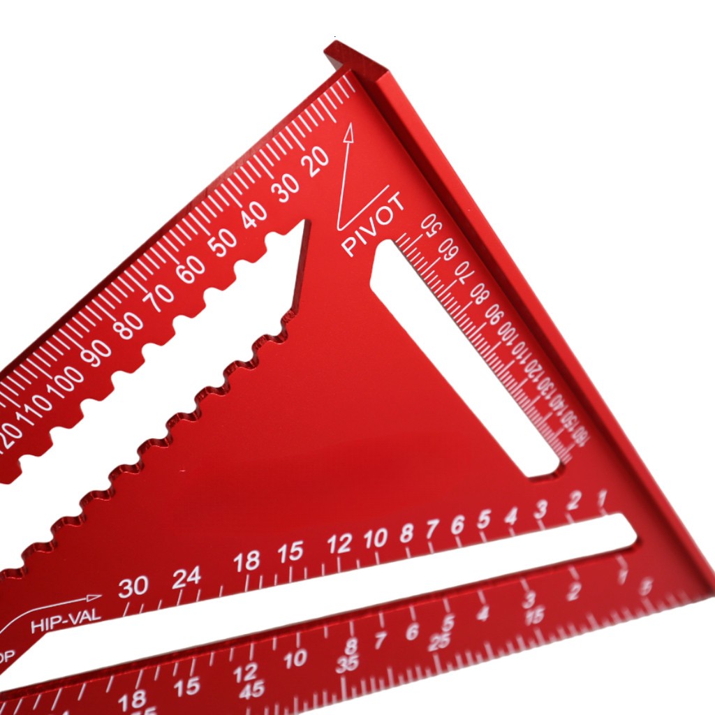 สามเหลี่ยมเมตริก ไม้บรรทัดสามเหลี่ยมอลูมิเนียม เครื่องมือวัดความแม่นยำ ขนาด 7 นิ้ว และ 12 นิ้ว วัดมุม ฉากวัดมุม ไม้โปร - รูปที่ 6