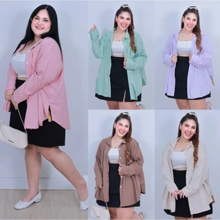 [ ส่งฟรี 🔥 ] A159 / A059 เสื้อเชิ้ตทำงาน เชิ้ตสาวอวบพลัสไซส์ เสื้อเชิ้ตใส่ทำงานสาวอวบ เสื้อแขนยาวคอปกไซส์ใหญ่ สาวอวบ
