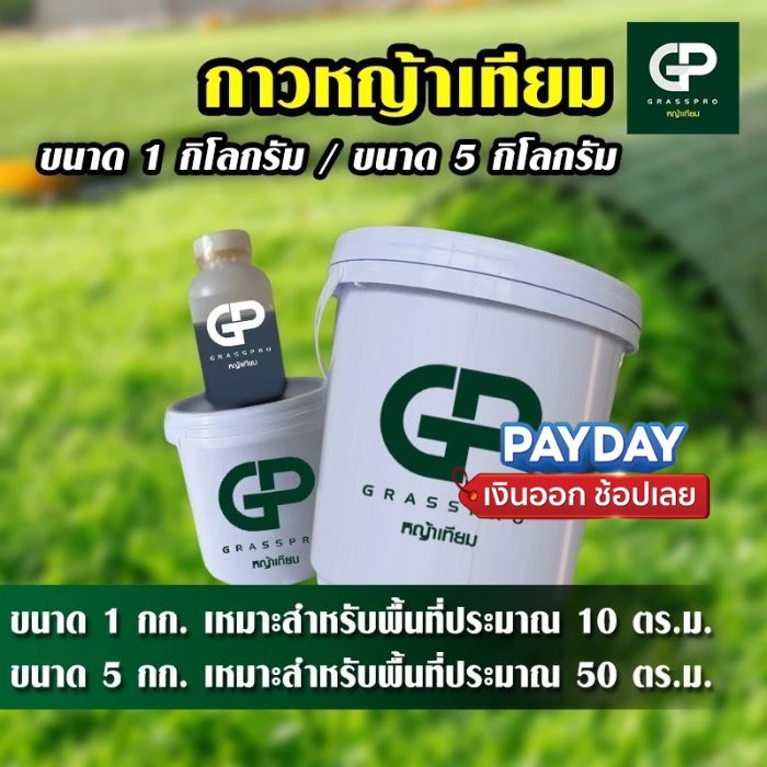 กาวปูหญ้าเทียม รุ่นใหม่ ขนาด 1 kg และ 5 kg  ถังขาว กาวติดหญ้าเทียม สำหรับปูหญ้าเทียมโดยเฉพาะ ยึดแน่น