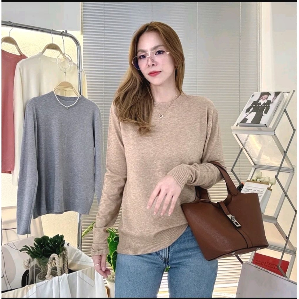 Deezyy Warm Lite (วอร์ม-ไลท์) เสื้อไหมพรมขนกระต่ายแขนยาวคอปืน