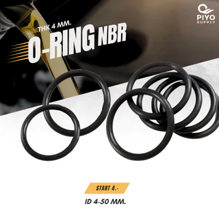 โอริง O-Ring วงใน ID 4 - 50 mm ความหนา 4 มิล ยางโอริง NBR 70 เลือกขนาดได้ ยี่ห้อ GAPI นำเข้าจากอิตาลีของแท้ 100%