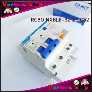 RCBO Breaker RCBO 2P NXBLE-32 32A เบรคเกอร์กันดูด ตัดวงจร100mA(0.1A) และตัดวงจร300mA(0.3A) เลือกสินค้าตามที่ต้องการ