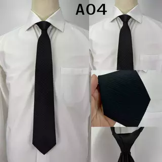 เนคไทผู้ชายสีดำแบบซิป ใส่ง่าย หล่อไวไม่ต้องผูกเอง เหมาะสำหรับใช้งานทุกวันและทุกโอกาส