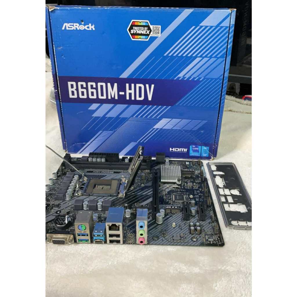 Intel Core i5 12400 non f +b660m hvd ddr4  (ครบกล่อง)สินค้ามือสอง  ผ่านการเทสมาอย่างดี แล้วก่อนส่งมี