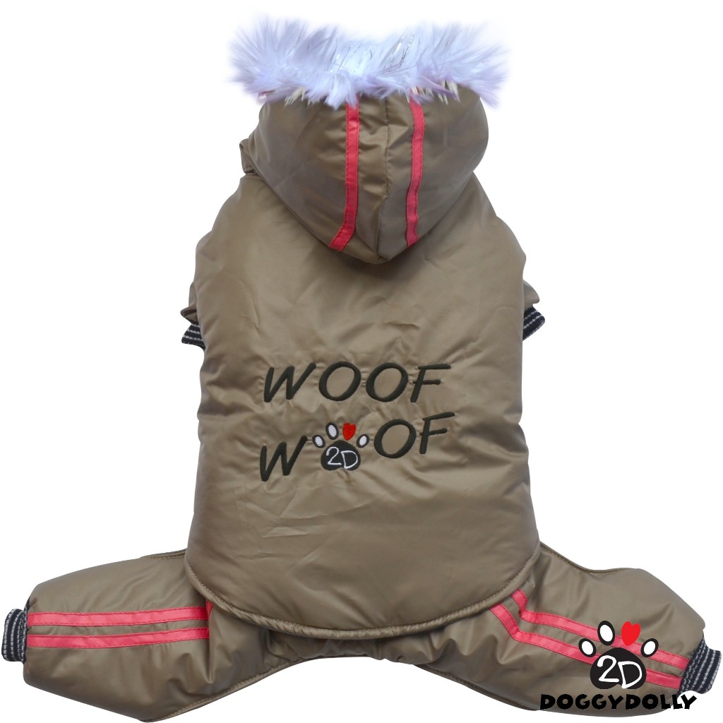 Pet cloths -Doggydolly  เสื้อผ้าแฟชั่น สัตว์เลี้ยง หมาแมว เสื้อฟลีซ FLEECE กันหนาว ชุดกางเกง ฮู้ด ขนาดไซส์ 1-9 โล W407