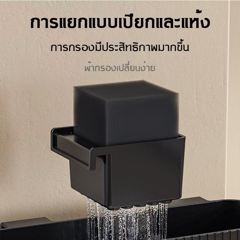 ตู้ปลาไซส์ใหญ่ ออกแบบเป็นชิ้นเดียว มาพร้อมช่องกรองซ่อนในตัว มีปั๊มน้ำและไฟสามสีในตัว - รูปที่ 3