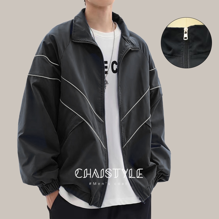 Chaistyle แจ็คเก็ตฤดูใบไม้ร่วงและฤดูหนาวสำหรับทั้งชายและหญิง ออกแบบด้วยการเย็บเส้นลาย ตอบโจทย์ทั้งกีฬากับลุคสบายๆ