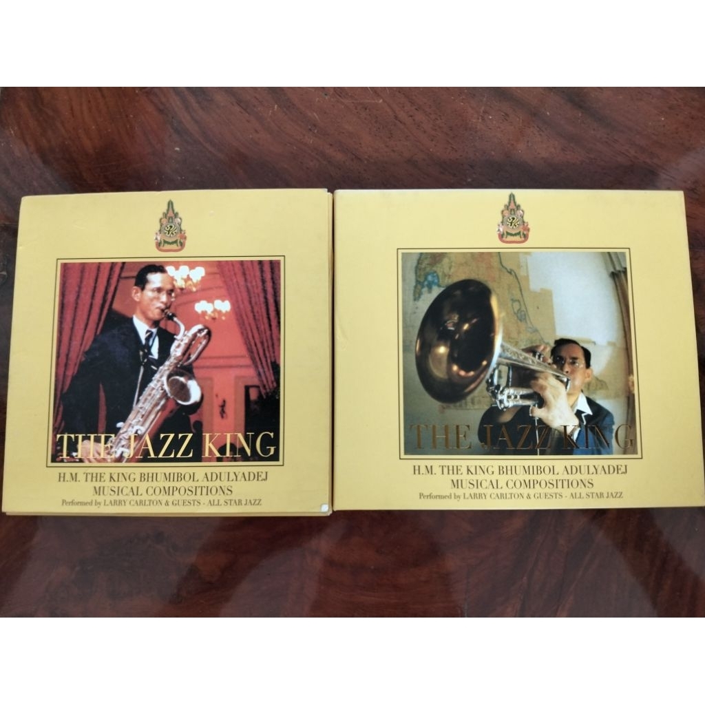 ซีดีเพลง cd เพลงพระราชนิพนธ์ บรรเลงโดยนักกีตาร์ระดับโลก Larry Calrton แผ่นเงิน แผ่นทอง