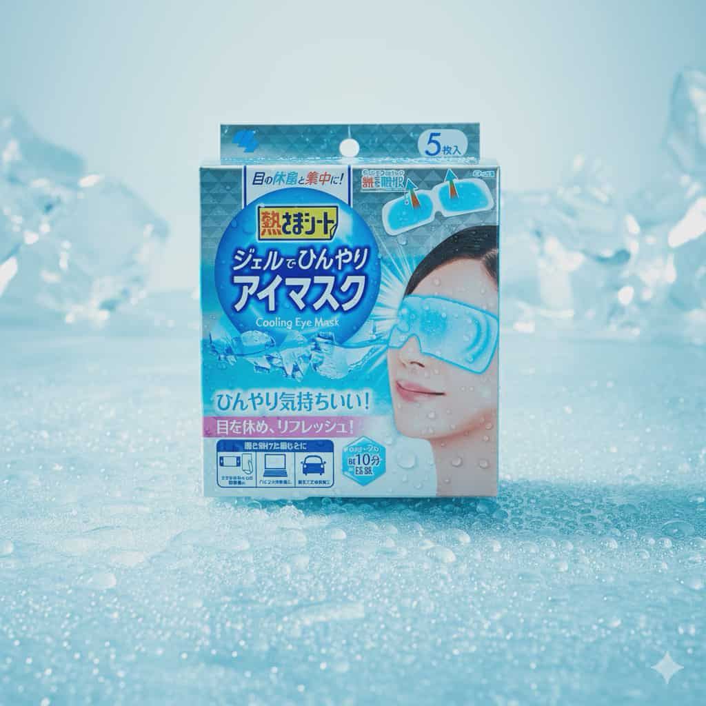 แผ่นเจลทำความเย็น สำหรับมาส์กดวงตา  จากการใช้สายตาอย่างหนัก Kobayashi Heatsama Sheet Gel Cool Eye Ma