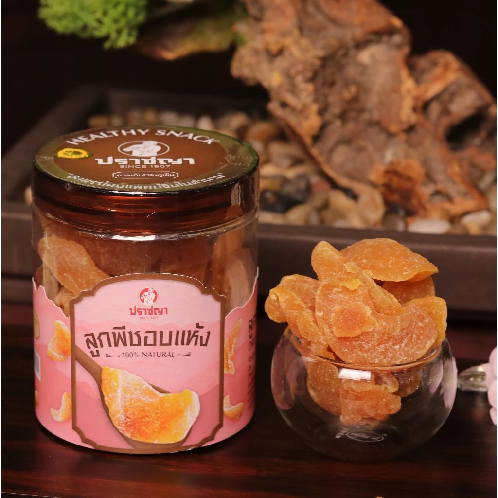 ปราชญา ลูกพีชอบแห้ง ของกินเล่นสายสุขภาพ หอมหวานธรรมชาติแท้ 100% 150 กรัม ทานได้ทุกเพศ ทุกวัย thumbnail 3