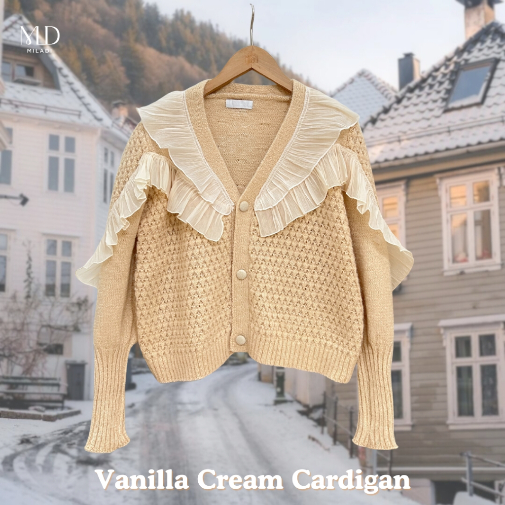Vanilla Cream Cardigan เสื้อคาร์ดิแกนไหมพรม Miladi