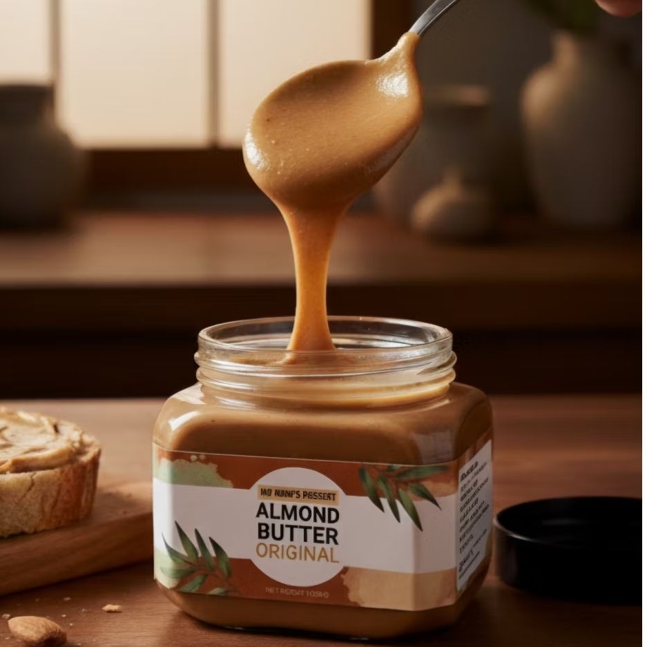 เนยถั่วอัลมอนด์ "คลีน"100% เนื้อละเอียด (ALMOND BUTTER - ORIGINAL CREAMY ) |ไม่มีน้ำตาลน้ำมันเกลือ