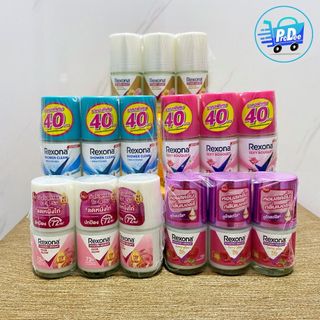 (สินค้าถูกชัวร์) เรโซนา โรลออน ขวดแก้ว เดี่ยว และ แพ็ค 3 ขนาด 25 มล. Rexona Roll-on 25 ml.