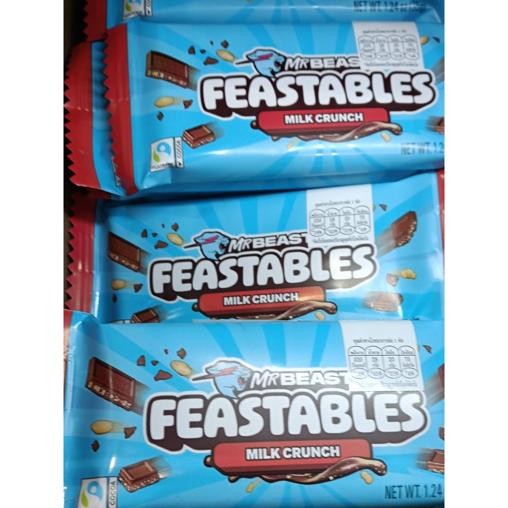 MR BEAST FEASTABLES Milk Crunch Chocolate Bar 35g *** USA IMPORT ***