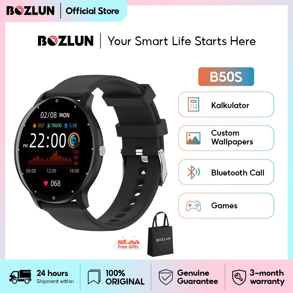 Bozlun🔥Smartwatch B50S นาฬิกาสมาร์ทวอทช์ นาฬิกาวัดความดันโลหิต เครื่องวัดอัตราการเต้นของหัวใจ