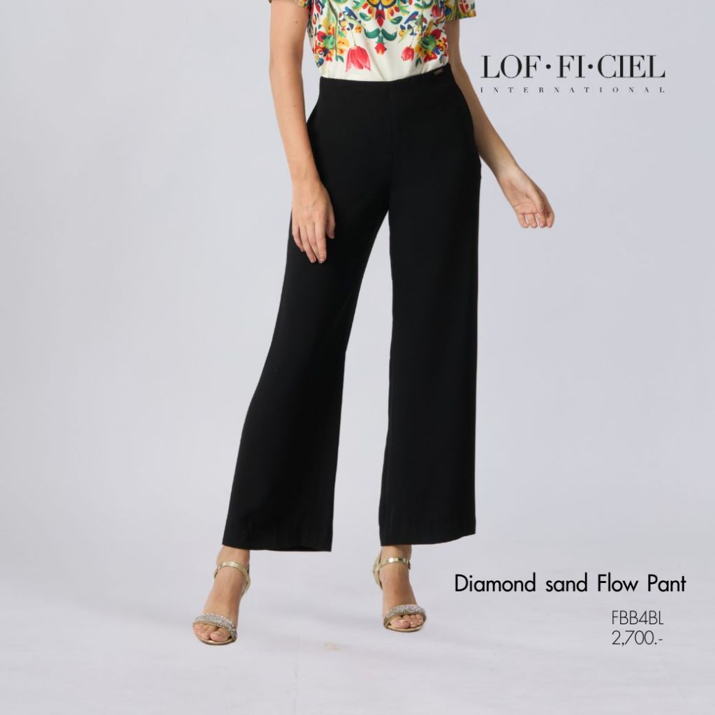 LOF-FI-CIEL Woman's Pants Diamond sand กางเกงผู้หญิง ขายาว สีดำ FBB4BL