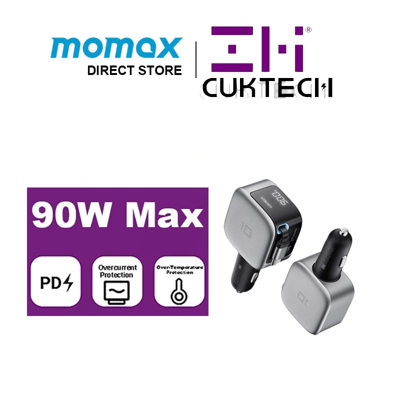 ZMI CUKTECH 100W Car Charger สายเคเบิลพับเก็บได้ในตัว No. 10 Super Fast Charger