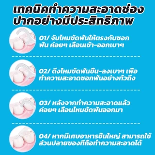 ไหมขัดฟัน2IN1ชนิดด้าม1000ชิ้น/20กล่อง)ทางการแพทย์ ไม้จิ้มฟันพลาสติก ไหมขัดฟันแบบแท่ง แปรงขัดซอกฟัน แปรงสีฟัน