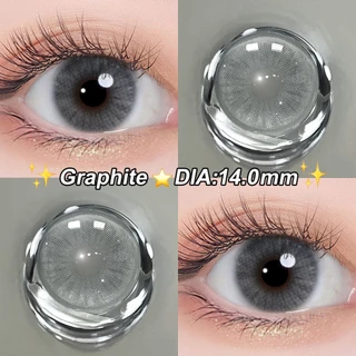 Magister & Realcon คอนแทคเลนส์ Queen 6 เดือน แว่นตาสายตาสั้น 14.0mm แว่นตาสายตาสั้น คอนแทคเลนส์สี Ochre/Graphite