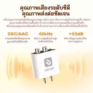 เครื่องรับสัญญาณเสียง Bluetooth 5.4 เครื่องขยายเสียงสเตอริโอคุณภาพสูง พร้อมสายสัญญาณเสียงขนาด 3.5 มม