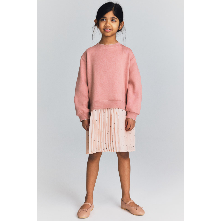 H&M(เอชแอนด์เอ็ม) ชุดเดรสผ้าสเวตเชิ้ต เด็กผู้หญิง 1266296_1