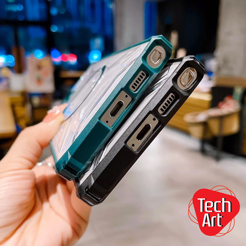 เคสแม่เหล็กในตัว สำหรับ Samsung A07 A26/A14/F17(5G) A05s F14 (4G)/M14(4G) เคสใสขอบสี เคสหุ่นยนต์ - รูปที่ 3