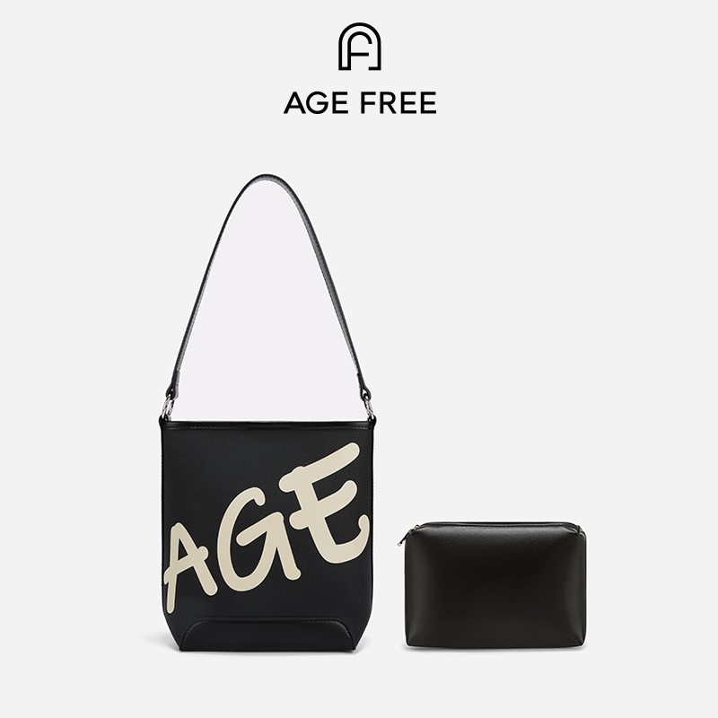 AGE FREE Mini Gabine - กระเป๋าสะพายไหล่ กระเป๋าทรงถัง กระเป๋าถือสำหรับผู้หญิง ความจุขนาดใหญ่ Bucket bag