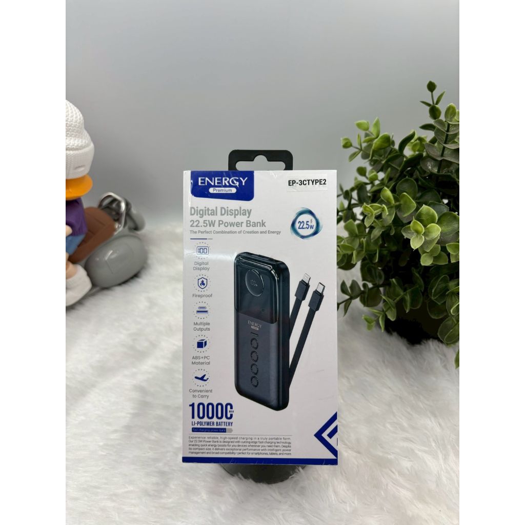 เพาเวอร์แบงค์ Energy 10000 mAh 
Model : EP-3CTYPE2

มี CCC ขึ้นเครื่องเข้าประเทศจีนได้

