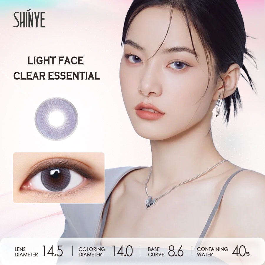 SHINYE 14.5mm คอนแทคเลนส์ 6 เดือน คอนแทคเลนส์สายตาสั้นแห่งปีคอนแทคเลนส์แบบมีองศา Purple คอนแทคเลนส์ส