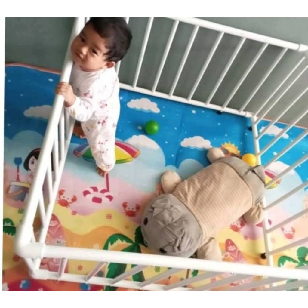 คอกกั้นเด็ก PVC ขนาด 1เมตร×1เมตร สูง.60เซนติเมตร