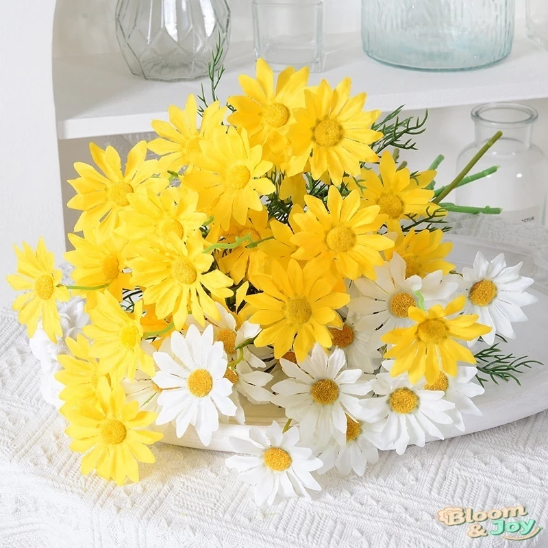 ดอกเดซี่ ดอกไม้ประดิษฐ์ ดอกไม้ไหม DIY ของแต่งบ้าน ของตกแต่งสำหรับถ่ายภาพ