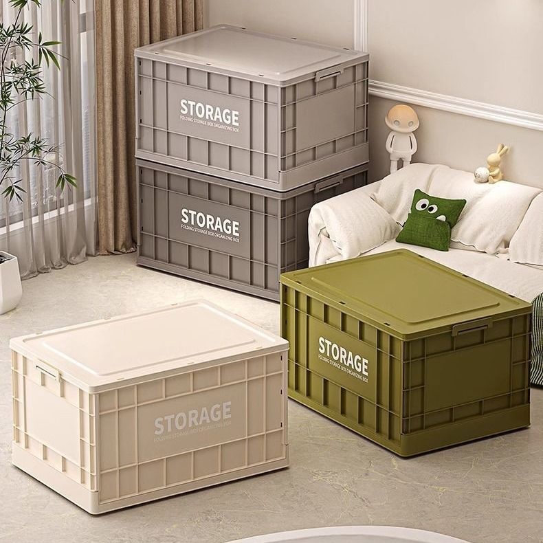Organixo กล่องเก็บของพับได้ ขนาดใหญ่ 61×42×34 cm พับแบนได้ ล้อหมุน 360° จัดบ้าน มินิมอล ใช้ง่าย สำหรับคอนโดและห้องนอน