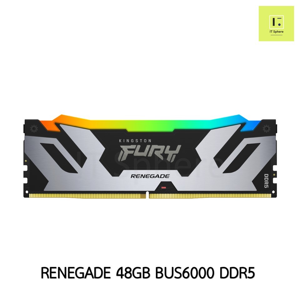 48GB BUS 6000 แรม Kingston Fury Renegade DDR5 BUS6000 48x1GB  ประกัน Synnex Life time  : KF560C32RSA