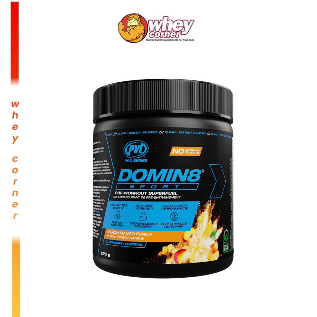 PVL Domin8 Sport 225 g. เพิ่มพลังก่อนออกกำลังกาย pre-workout