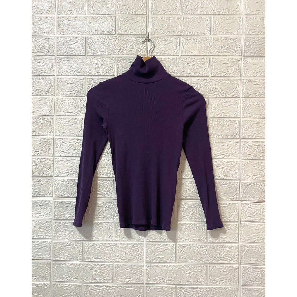 เสื้อคอเต่า GU STYLE HEAT สีม่วง Size M