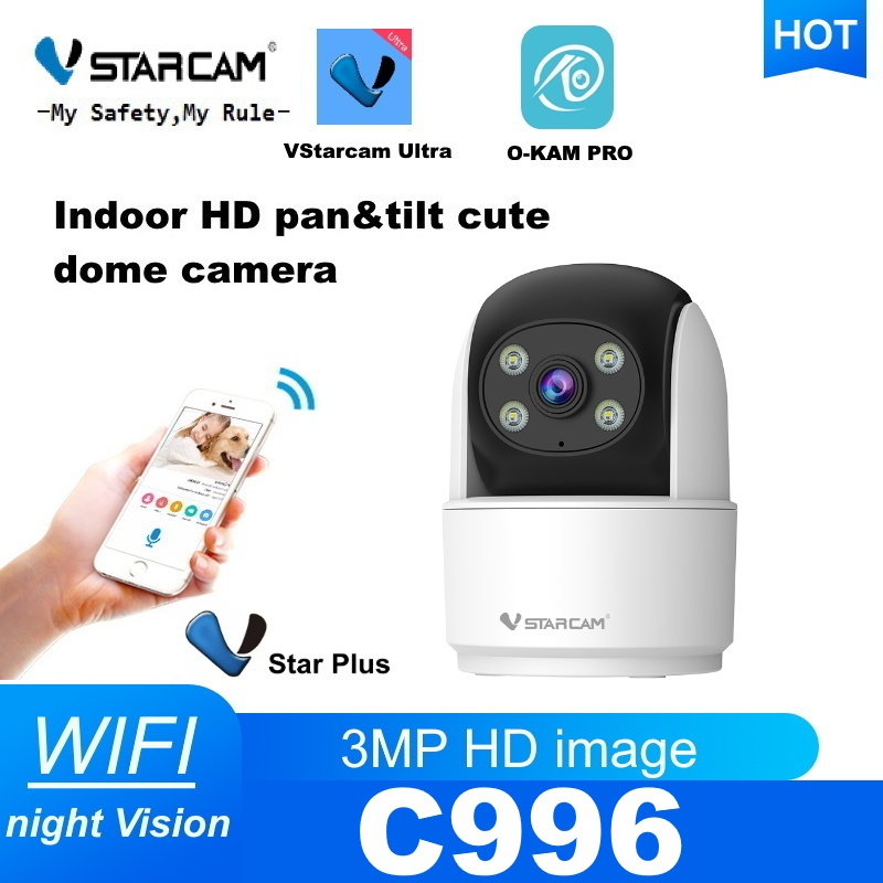 Vstarcam C996 กล้องวงจรปิดไร้สาย ความละเอียด 3 ล้านพิกเซล (1296P) Indoor มีระบบ AI+