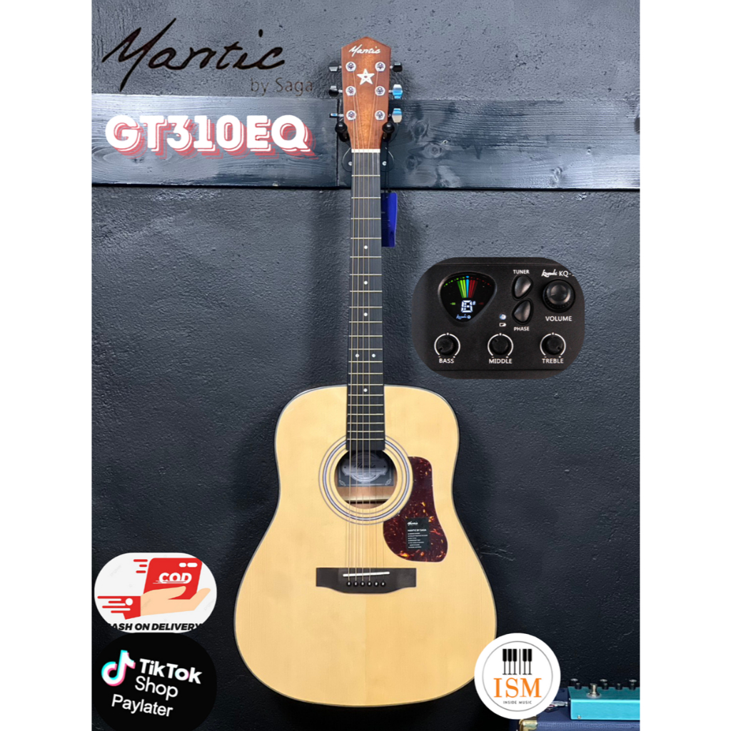 Mantic GT310EQ กีต้าร์โปร่งไฟฟ้า 41" Acoustic Electric Guitar 41" พร้อมของแถม