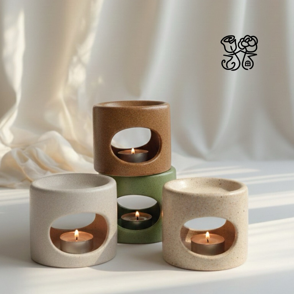 เตาอโรม่า เซรามิค มินิมอล ใส่เทียน อุ่นออย น้ำมันหอมระเหย