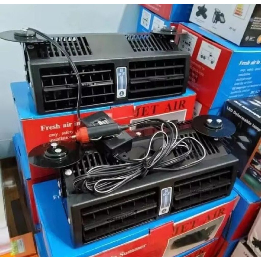 Jet Air รุ่นใหม่ล่าสุด พัดลมกระจายความเย็นในรถยนต์ รถตู้ เก๋งกระบะDC12V