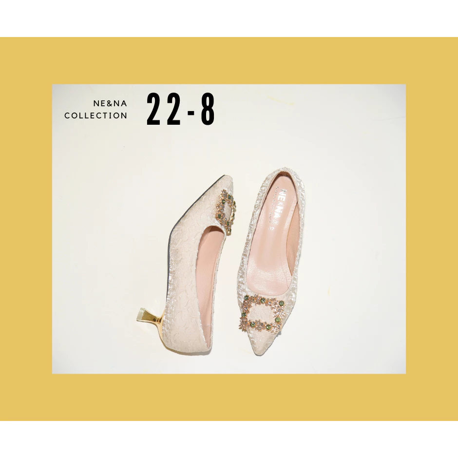 รองเท้าเเฟชั่นผู้หญิงเเบบคัชชูเเฟชั่นส้นปานกลาง No. 22-8 NE&NA Collection Shoes