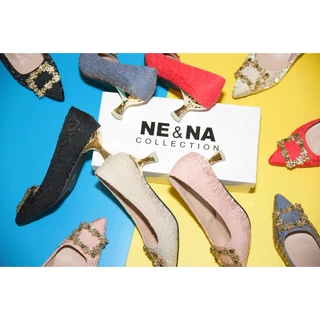 รองเท้าเเฟชั่นผู้หญิงเเบบคัชชูเเฟชั่นส้นปานกลาง No. 22-8 NE&NA Collection Shoes