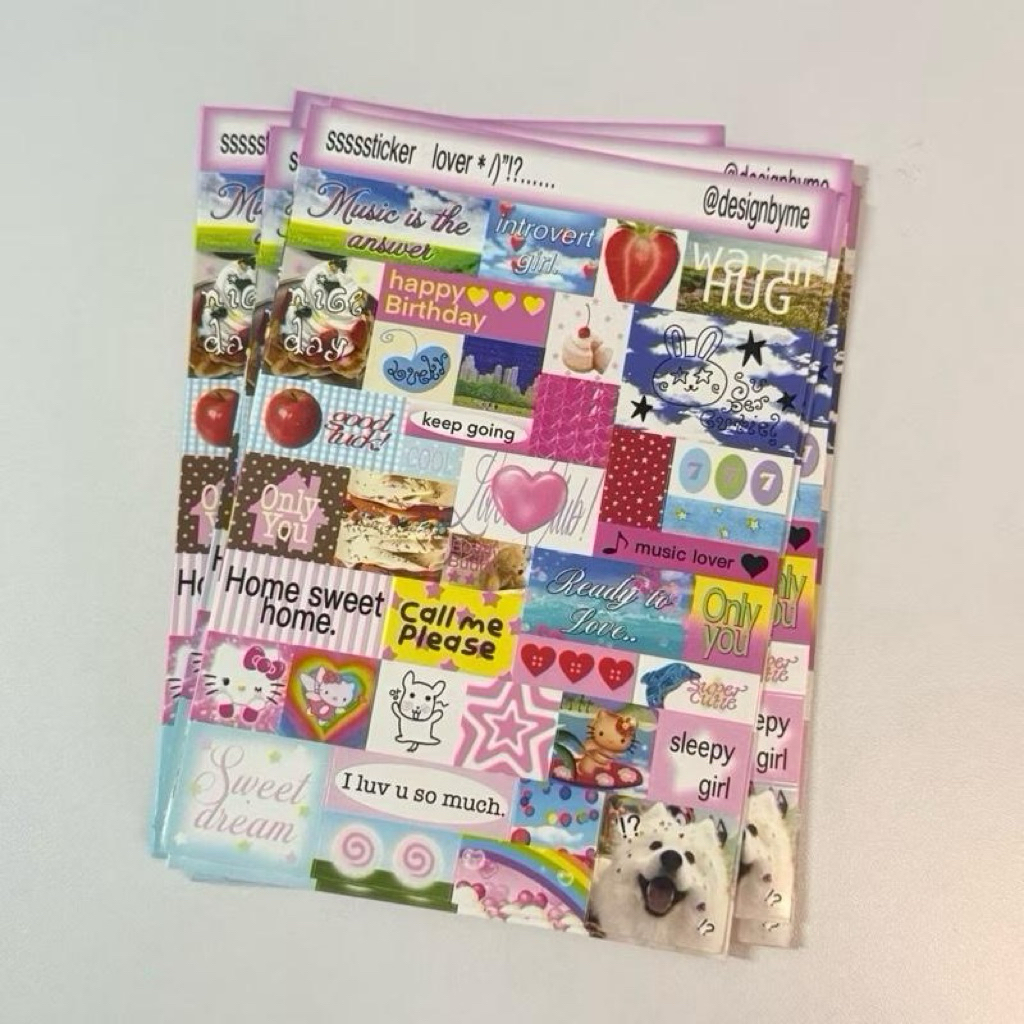 🎄sticker A6 ตกแต่งน่ารัก die-cut50%💗