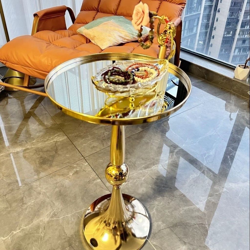 โต๊ะกาแฟสีทอง โต๊ะบาร์คาเฟ่ ของตกแต่งบาร์ โต๊ะข้างโซฟา โต๊ะทานอาหารในครัว โต๊ะกาแฟ(สินค้าจุด) - รูปที่ 2