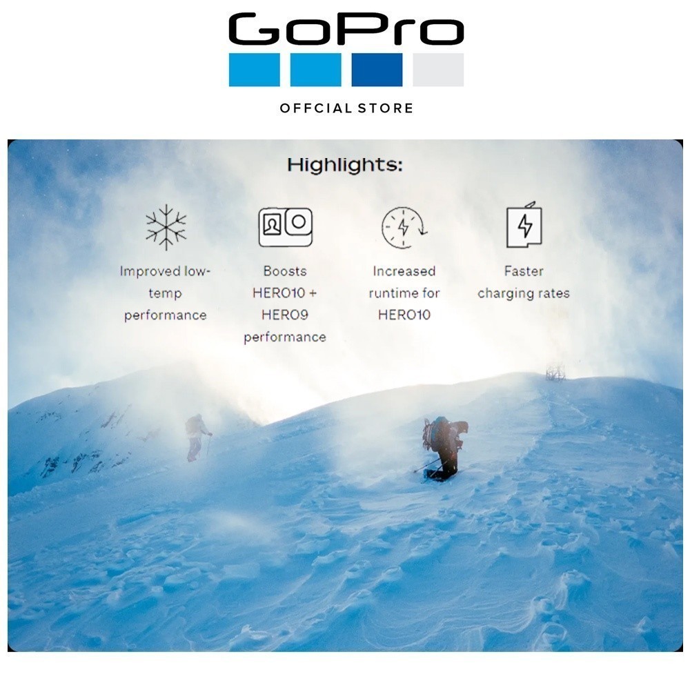 GoPro 12 / 11 / 10 / 9 Enduro Battery แบตเตอรี่ ประกันศูนย์ ทนทานต่ออุณหภูมิที่เย็น & ร้อนได้ดีกว่าเดิม ราคา ถูกที่สุด ดีลบีเคเค แกลเลอรีภาพที่ 4